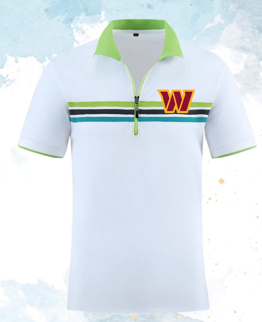 Washington Commanders white #13 Men 2025 NFL polo T shirt->nfl t-shirts->Sports Accessory